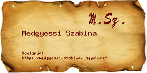 Medgyessi Szabina névjegykártya